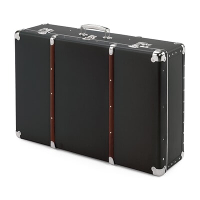 Valise en carton noir avec baguettes en bois, Noir, L 70 x H 47 x P 20 cm | Manufactum Valise en carton noir avec baguettes en bois, Noir, L 70 x H 47 x P 20 cm | Manufactum