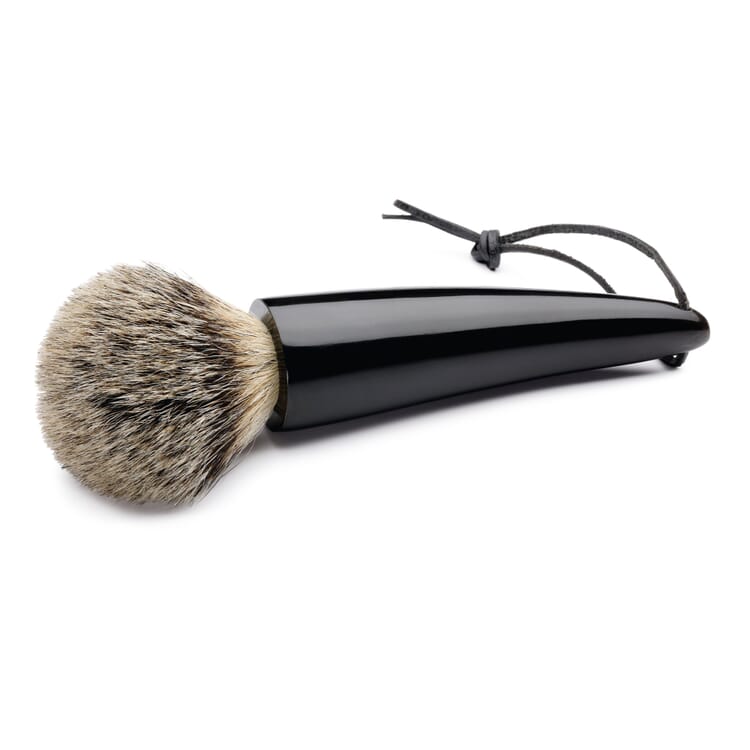 Shaving brush african horn tip badger hair