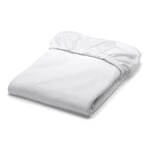 Fitted sheet double jersey White 90–100 × 200 cm