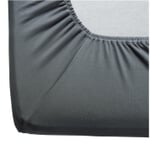 Spannbettlaken Doppel-Jersey Anthrazit 180–200 x 200 cm - Anthrazit