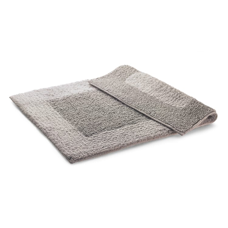 Bath mat double pile, Light gray