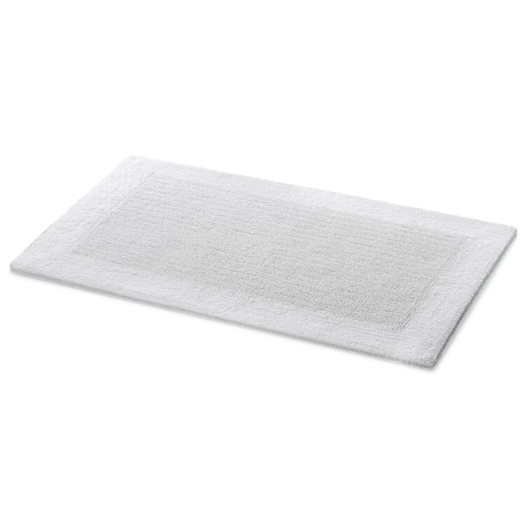 Bademåtte med dobbelt luv, Hvid