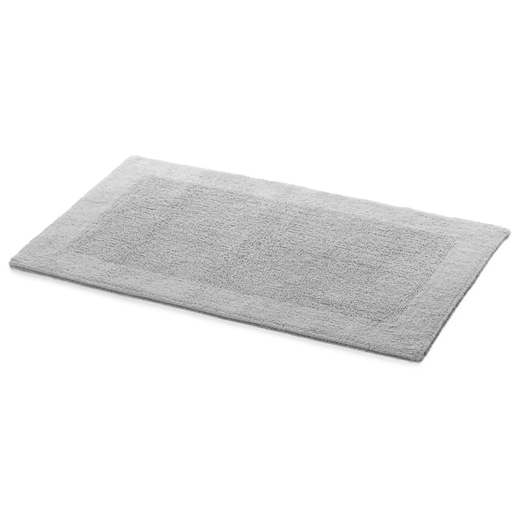 Alfombra de baño doble pelo, Gris claro