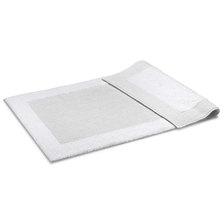 Bath mat double pile, White