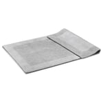 Alfombra de baño doble pelo Gris claro 70 × 130 cm