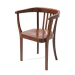 Stoelcker chair without leather seat cushion red-brown