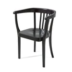 Stoelcker chair without leather seat cushion black
