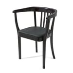 Stoelcker Chaise avec rembourrage en cuir Teinté noir