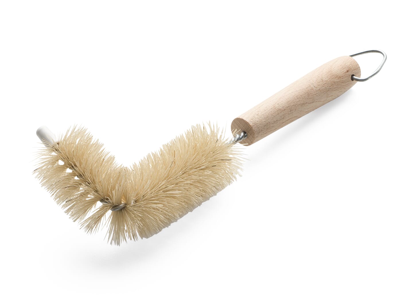 Bristle Brush Bottle Cleaner-Natural Wooden Handle Kitchen Cleaning Brush-27cm 