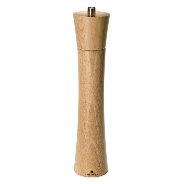 Pepper Grinder Made of Beech Wood with Ceramic Crushing Mill, Large