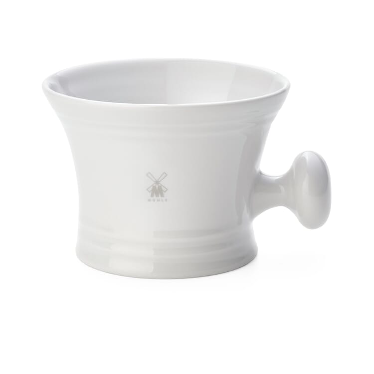 Creuset de rasage en porcelaine, Blanc