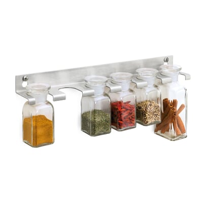 Spice Rack with 30 Glass Spice Jars, 80 Labels, 5 Measuring Spoons Set –  Senken Knives