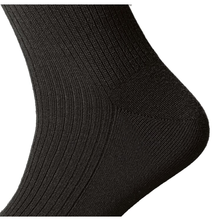 Chaussettes toutes saisons laine et coton, Noir