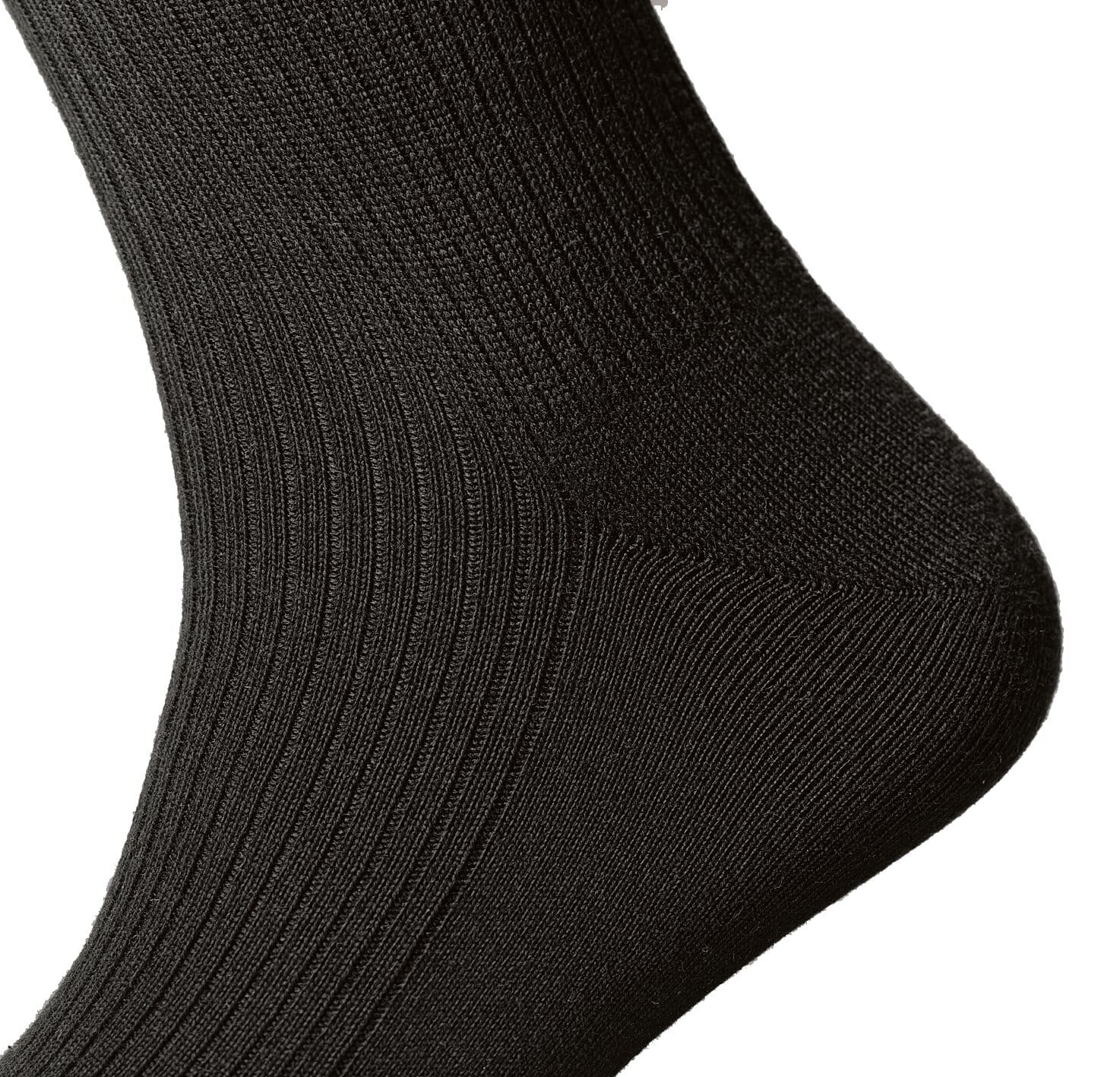Twee graden modder Meevoelen Het hele jaar door sokken van wol en katoen, Zwart | Manufactum