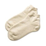 Wool and Silk Slipper Socks Natural