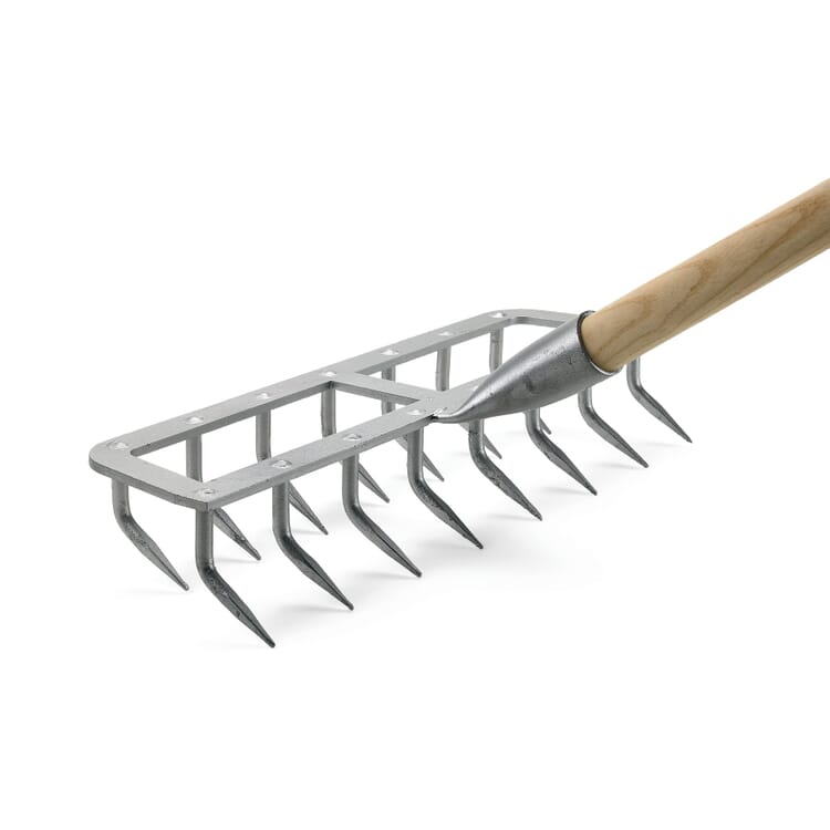 Håndharve galvaniseret bred