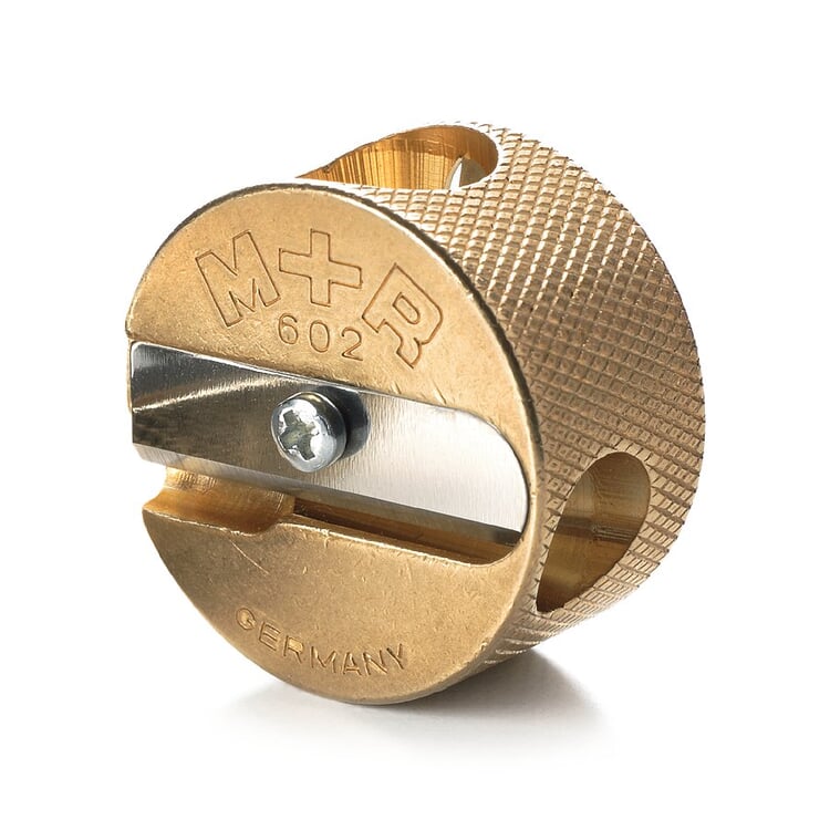 Round Brass Double Sharpener Manufactum
