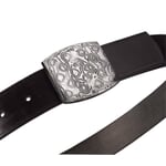 Belt Buckle Damascus Steel Convex