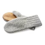 Schladming Fulled Knit Mittens Grey