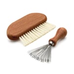 Set of comb and hairbrush cleaners