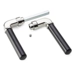 Håndtag i trykstøbt zink, sortlakeret