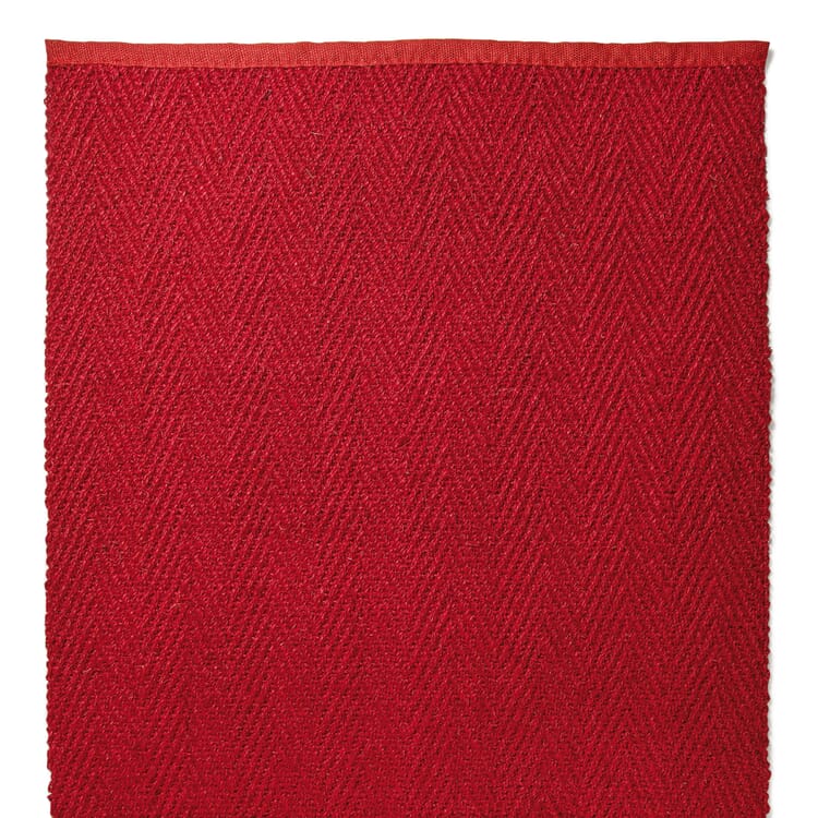 Tapis en coco à chevrons, Rouge