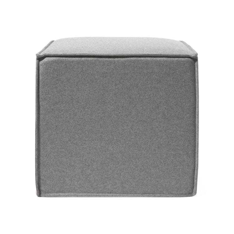Pouf cube Kubus, Gris clair