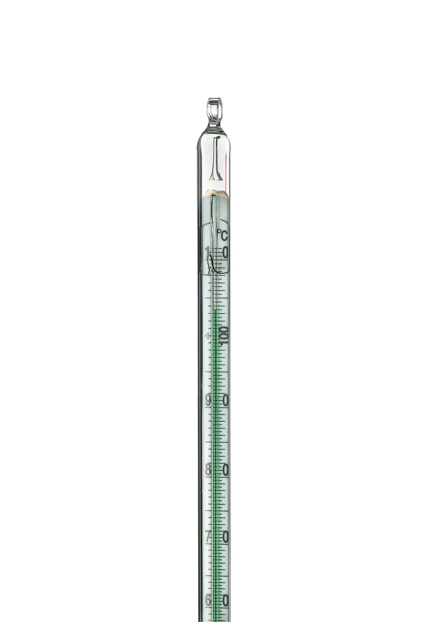 laboratory thermometer labeled