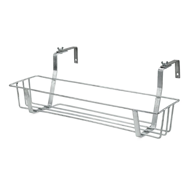 Galvanized Steel Balcony Pot / Box Holder, Large Manufactum