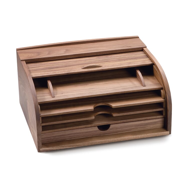 Letter and document tray walnut wood