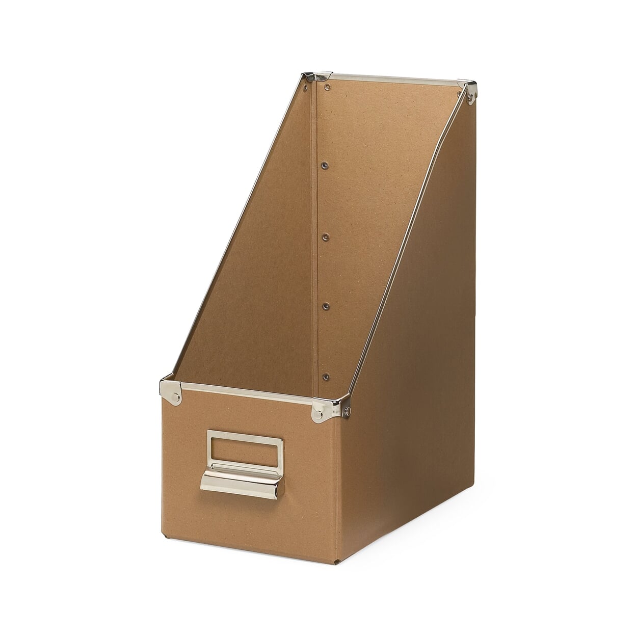 15 cm Metal Reinforced Magazine File Box, Brown Manufactum
