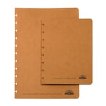 Set of Extra Wide A4 Texon Covers Brown
