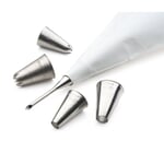 Sæt med perforerede gennemføringer i rustfrit stål