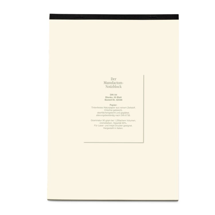 Manufactum notesblok DIN A4, Blank