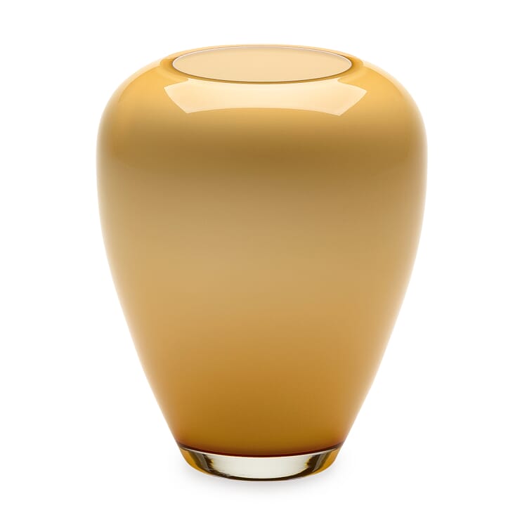 Vase résine cristal jaune miel