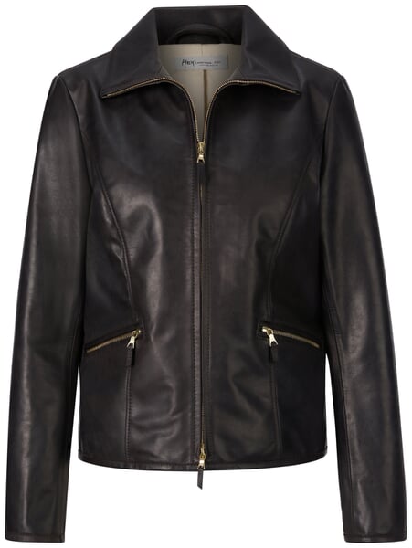 Ladies roadster jacket horse leather Black/Brown
