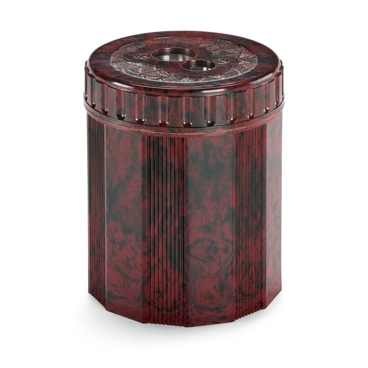 Caja sacapuntas doble Dux Duroplast, Rojo-negro