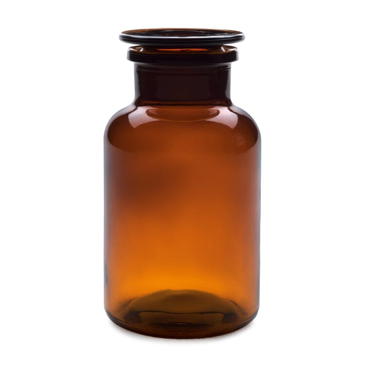 Storage bottle with glass stopper