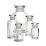 Storage Bottle with Glass Stopper Capacity 1000 ml Clear