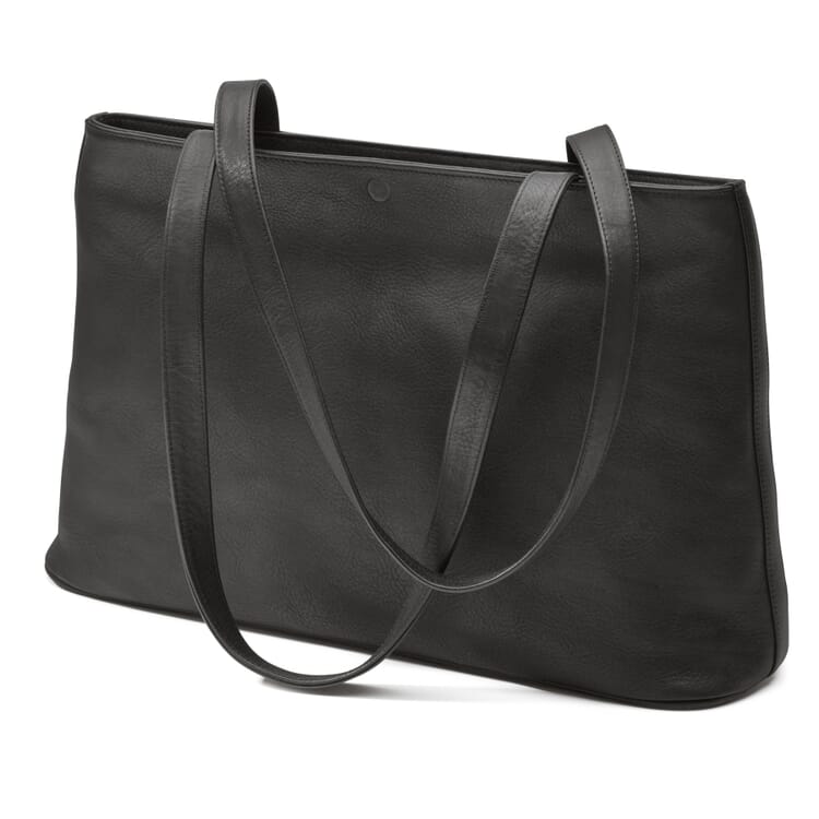 Leather Shopping Bag by Sonnenleder, Black