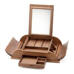 Coffret à miroir en bois de noyer