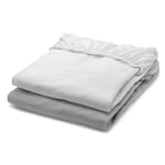 Spannbettlaken Jersey Hellgrau 140 × 200 cm