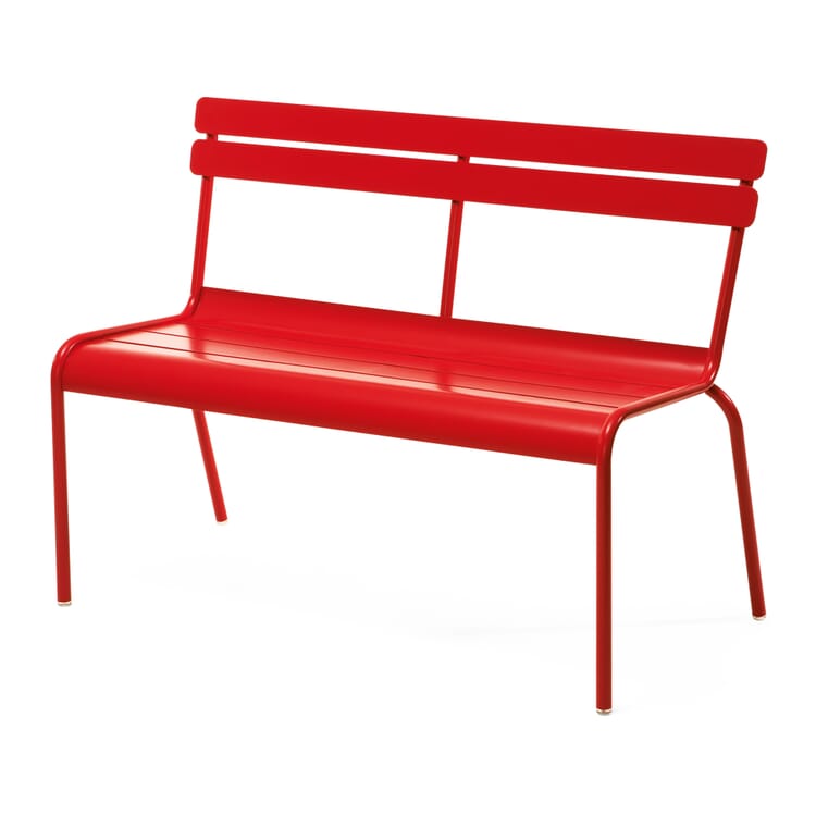Small Garden Bench Made of Aluminium by Fermob, Red