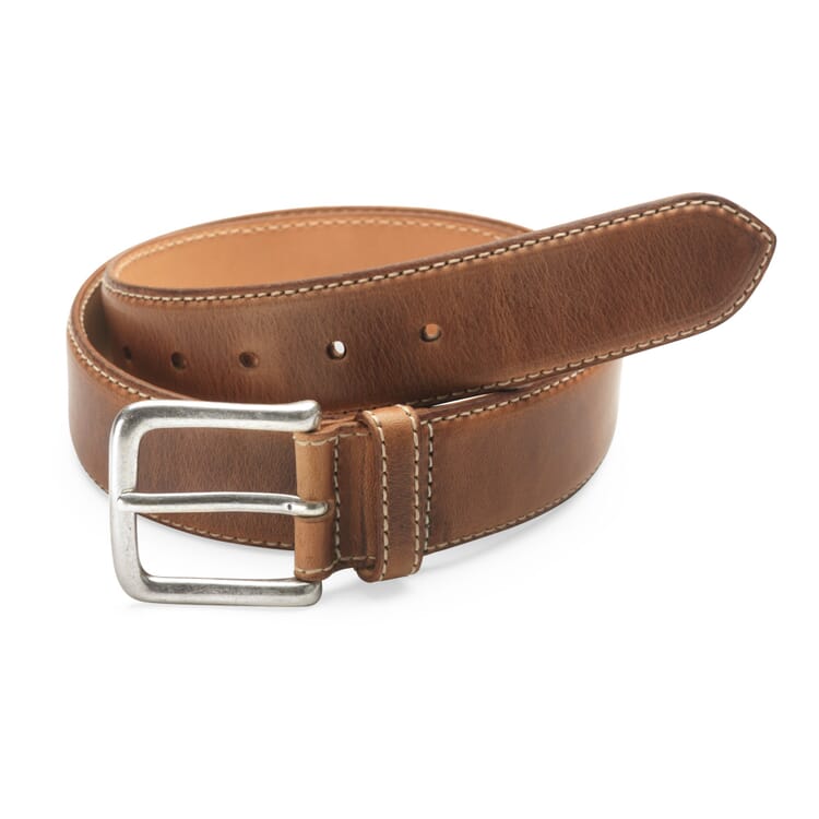 Grease leather belt nature