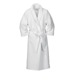 Ladies Honeycomb Piqué and Terry Dressing-gown White
