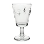 Fleur-de-Lys Drinking Glass with Stem by La Rochère