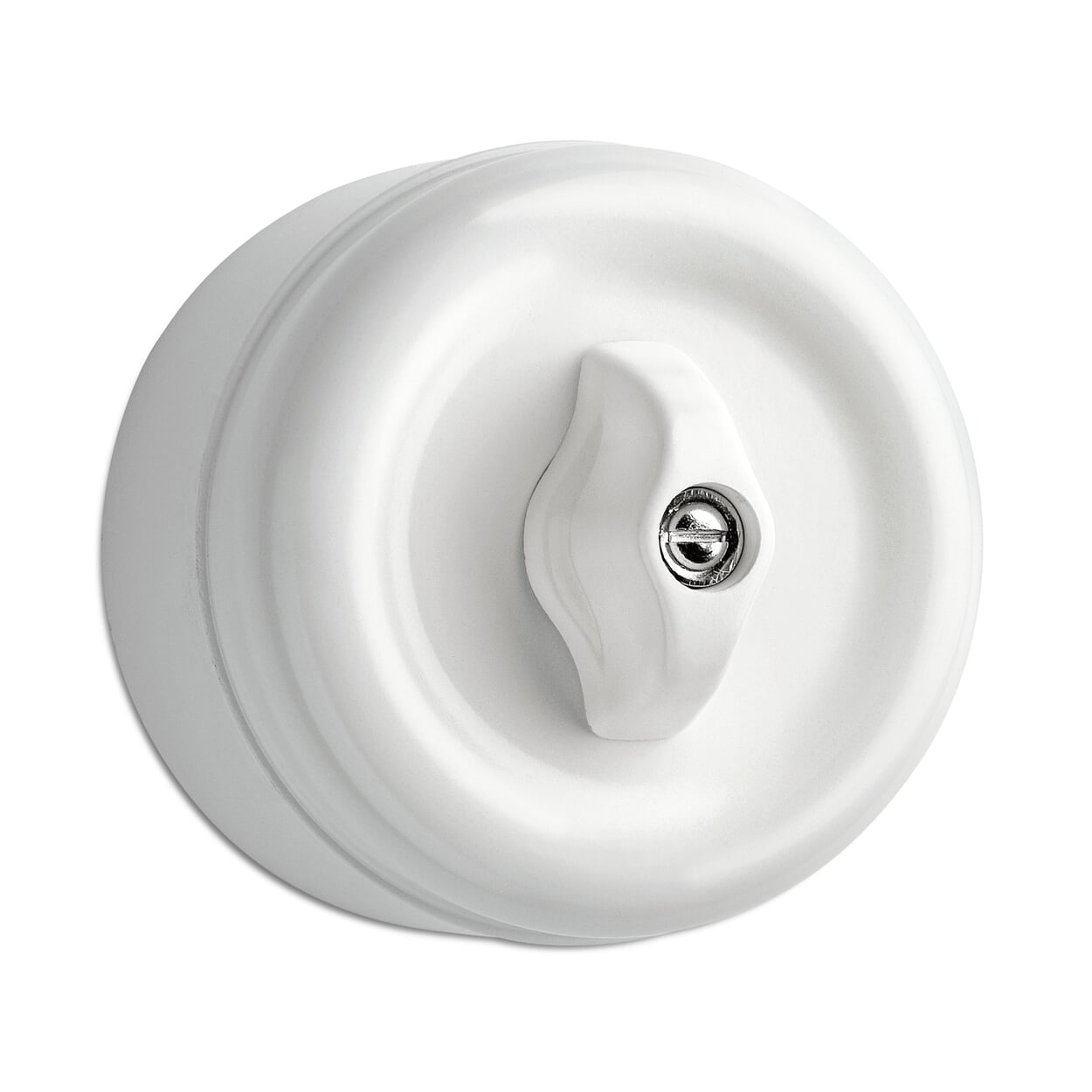 Aufputz-Drehschalter Duroplast weiß, Kreuzschalter | Manufactum