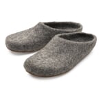 Pantofola in feltro pecora tirolese Grigio