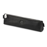 Red Tanned Leather Pencil Case Black