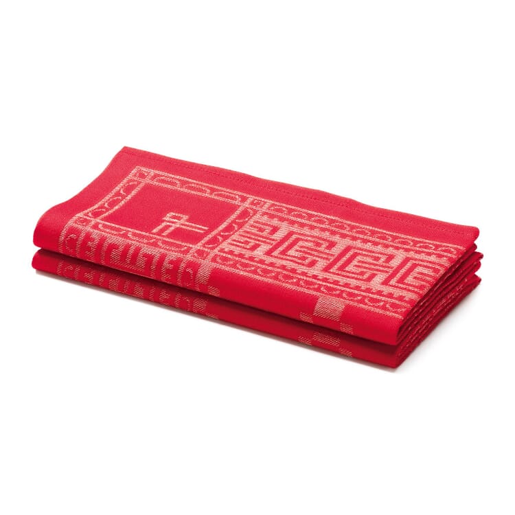 Red Swedish Table Napkin (2 pieces)